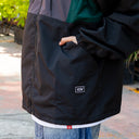 Chamarra Rompevientos Benzaa Gris Negro Zip