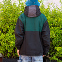 Chamarra Rompevientos Benzaa Gris Negro Zip