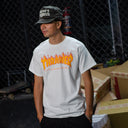 Playera Thrasher Flame Logo White