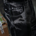 Pantalon Benzaa Negro Deslavado