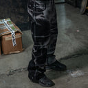 Pantalon Benzaa Negro Deslavado