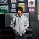 Sudadera Benzaa Zipper Gris