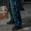 Pantalon Benzaa Azul Botella Etiqueta Amarilla