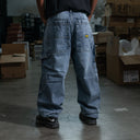 Pantalon Benzaa Denim Deslavado Azul