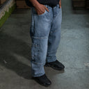 Pantalon Benzaa Denim Deslavado Azul
