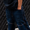Pantalon Benzaa Carpintero Costuras Rojas