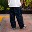 Pantalon Benzaa Doble Rodilla Azul