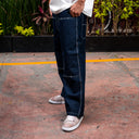 Pantalon Benzaa Doble Rodilla Azul