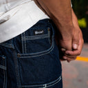 Pantalon Benzaa Doble Rodilla Azul