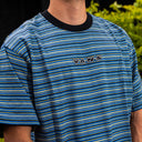 Playera Vans Cameron Stripe Knit Shirt Black Blue