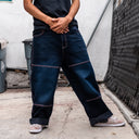 Pantalon Benzaa Carpintero Costuras Rojas