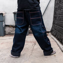 Pantalon Benzaa Carpintero Costuras Rojas