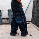 Pantalon Benzaa Carpintero Costuras Rojas