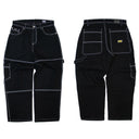 Pantalon Benzaa Negro Hilo Blanco Etiqueta Amarilla