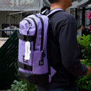 Mochila Mayas Script Lila con Porta Tablas