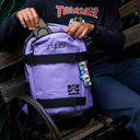 Mochila Mayas Script Lila con Porta Tablas
