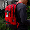 Mochila Mayas Script Roja con Porta Tablas