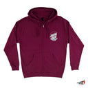 Sudadera Santa Cruz Girls Zip Moon Dot Reflection Maroon