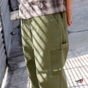 Pantalon Benzaa Carpintero Gabardina Olivo