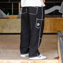 Pantalón Benzaa Rodilla Hilos Blancos