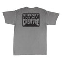 Playera Creature REV Support Storm Grey Pigment