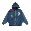 Chamarra Primitive Outsider Demin Zip