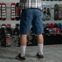 Short Spitfire Big Head Flame Denim Mezclilla Stone Wash