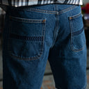Short Spitfire Big Head Flame Denim Mezclilla Stone Wash