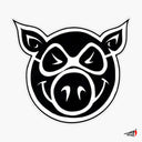 Sticker Pig Wheels Pig Head