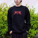 Sudadera Crewneck Spitfire Flame Out Bighead Black Red