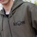 Sudadera Spitfire Zip Up Arch Embroidered Olive