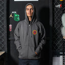 Sudadera Spitfire Classic Swirl Overlay Drip Zip Up Hoodie