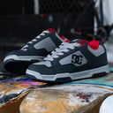 Tenis DC Coiler Grey Black Red Leather