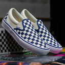 Tenis Vans Skate Slip On Pro Checker Blue White