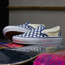 Tenis Vans Skate Slip On Pro Checker Blue White