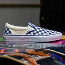 Tenis Vans Skate Slip On Pro Checker Blue White