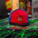 Gorra Tricolor Logo Parche Trucker Rojo Azul