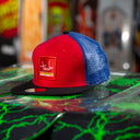 Gorra Tricolor Logo Parche Trucker Rojo Azul