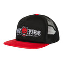 Gorra Spitfire Old E Drop Black Red Mesh