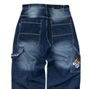 Pantalon Benzaa Suerte Deslavado Azul