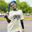 Playera Crimes Ringer Metal Cream