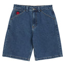 Short Spitfire Big Head Flame Denim Mezclilla Stone Wash
