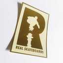 Sticker Real Logo Foil White 9 x 6 cm
