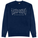 Sudadera Crewneck Thrasher Metal Navy