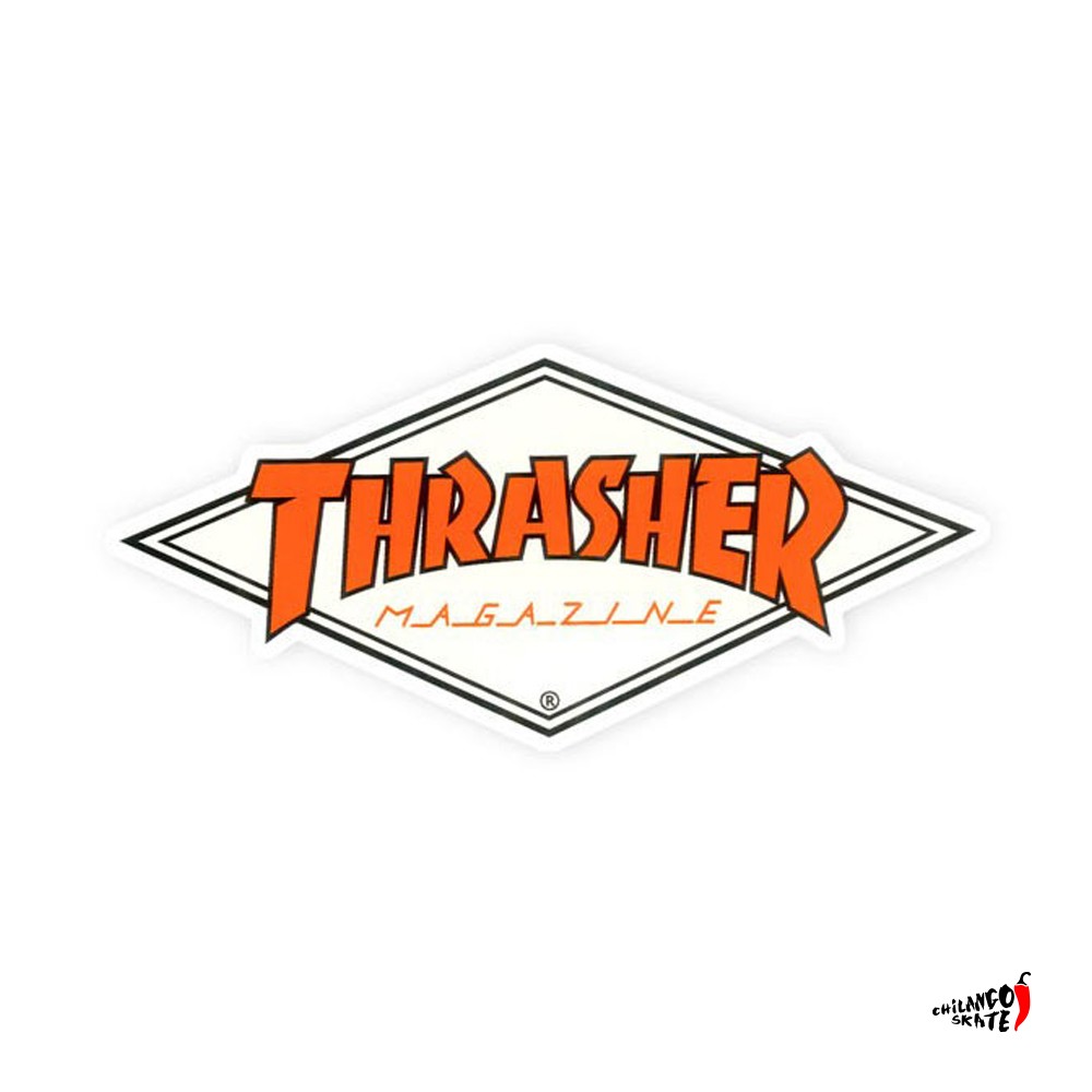 Sticker Thrasher Diamond Logo Orange 10x5cm