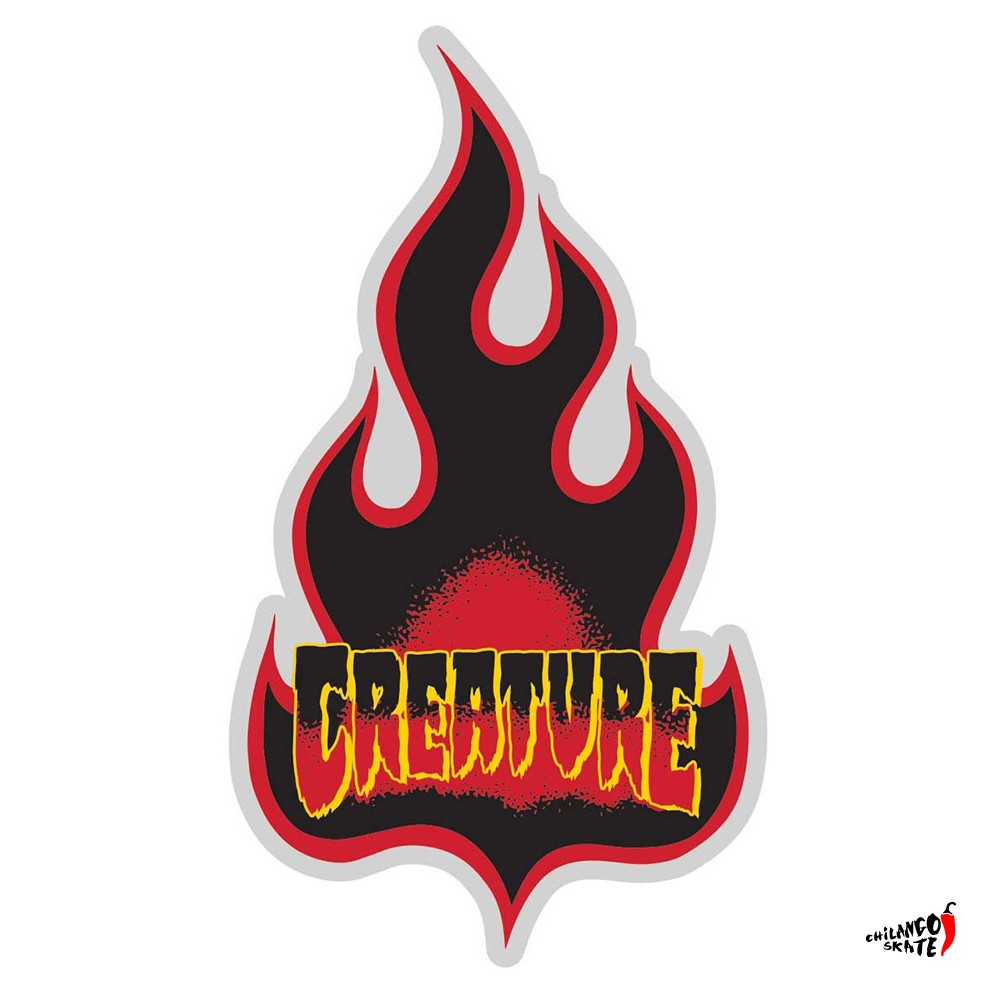 Sticker Creature Logo Flame Red 16x9cm
