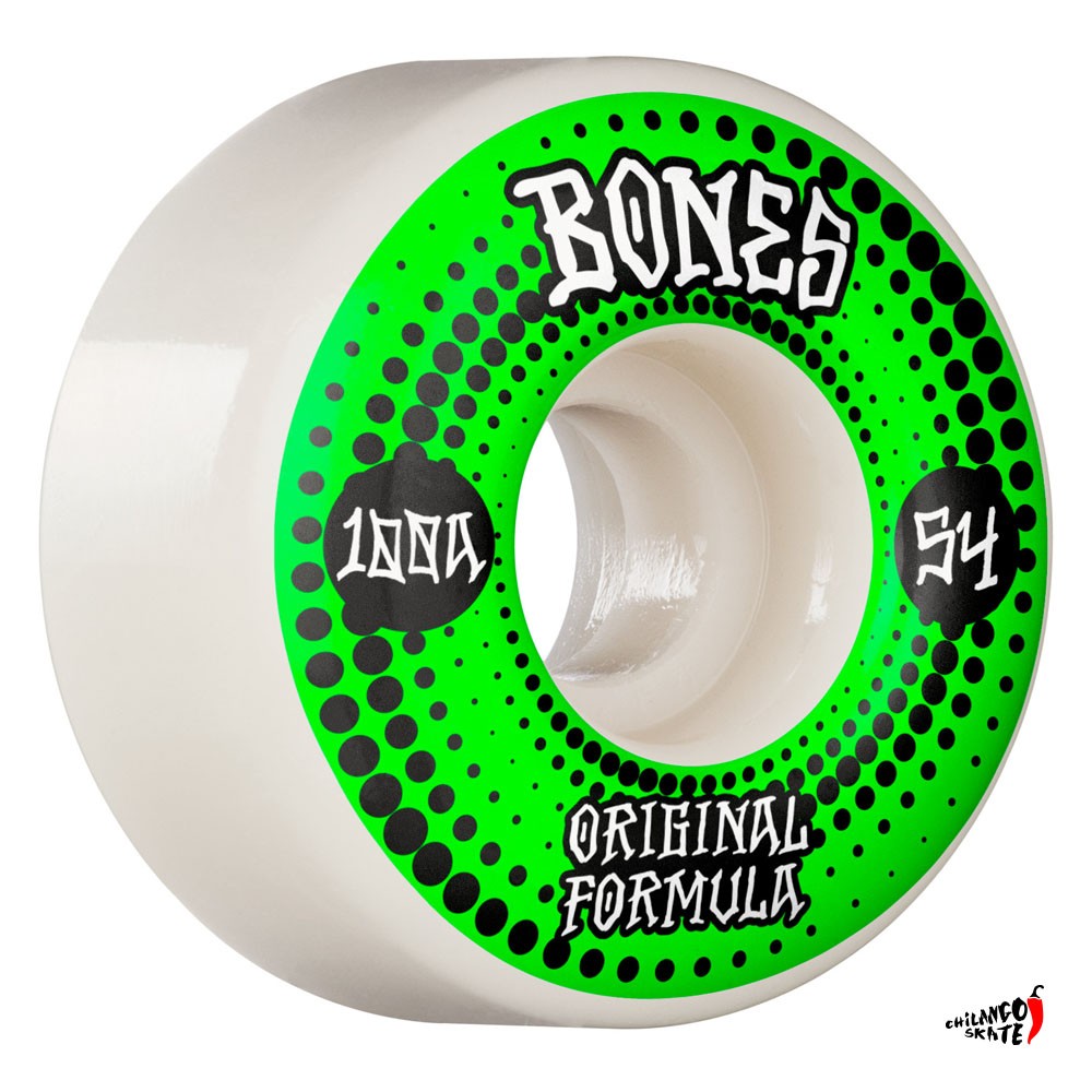 Ruedas Bones Originals Green Black Dots Wide 54mm 100A