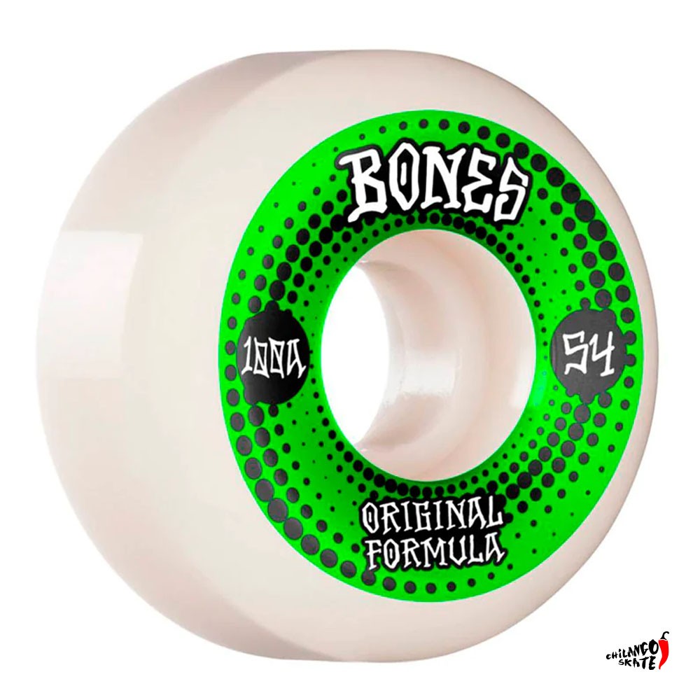 Ruedas Bones Originals Sidecut Green Black Dots 54mm 100A