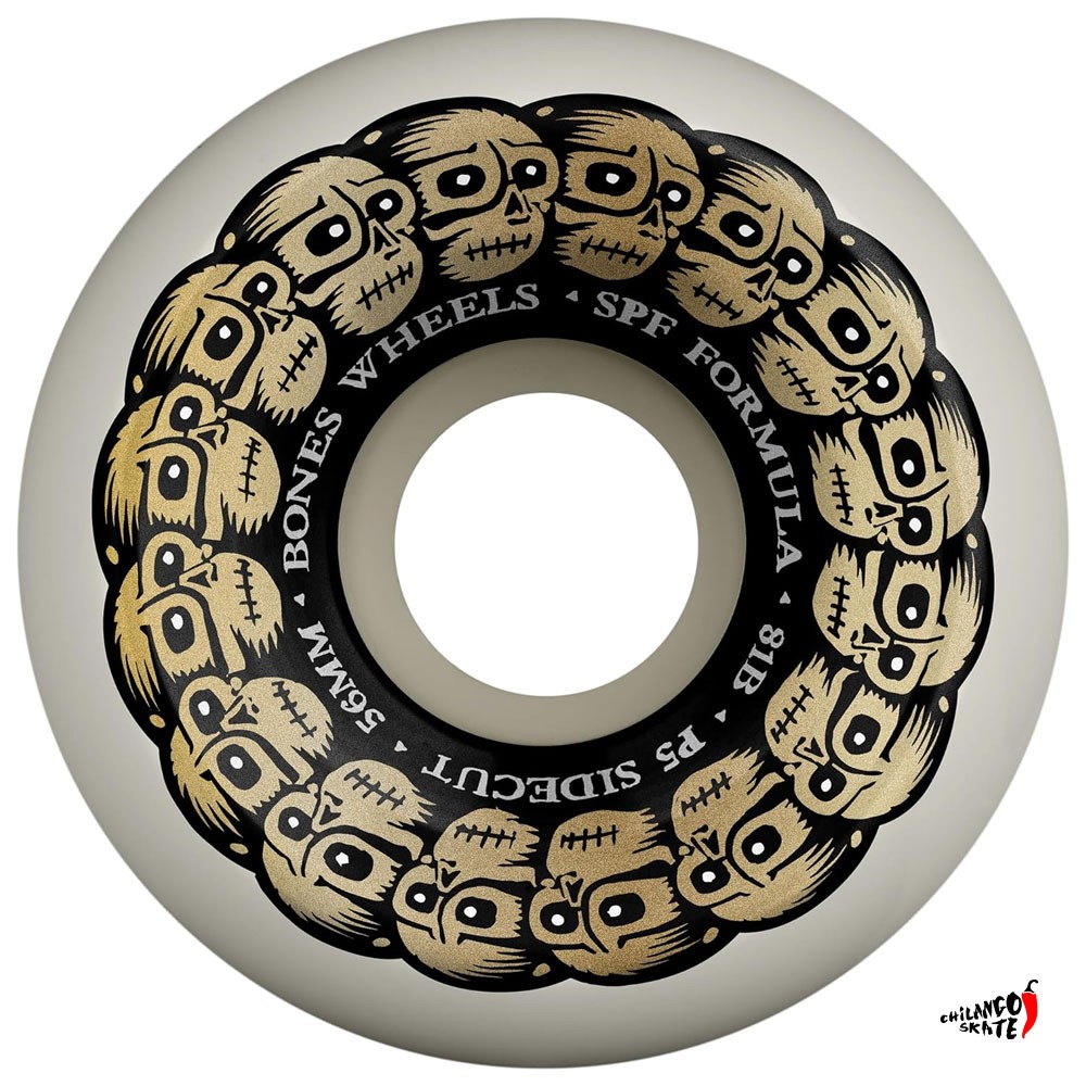 Ruedas Bones Circle Skulls Gold 60mm P5 Sidecut