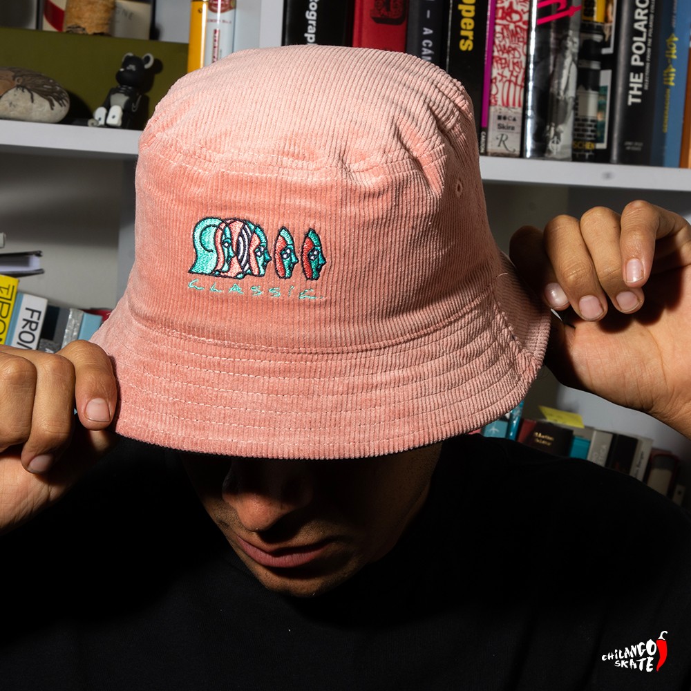 Bucket Classic Caps Reversible Caras x Ponce Black Pink